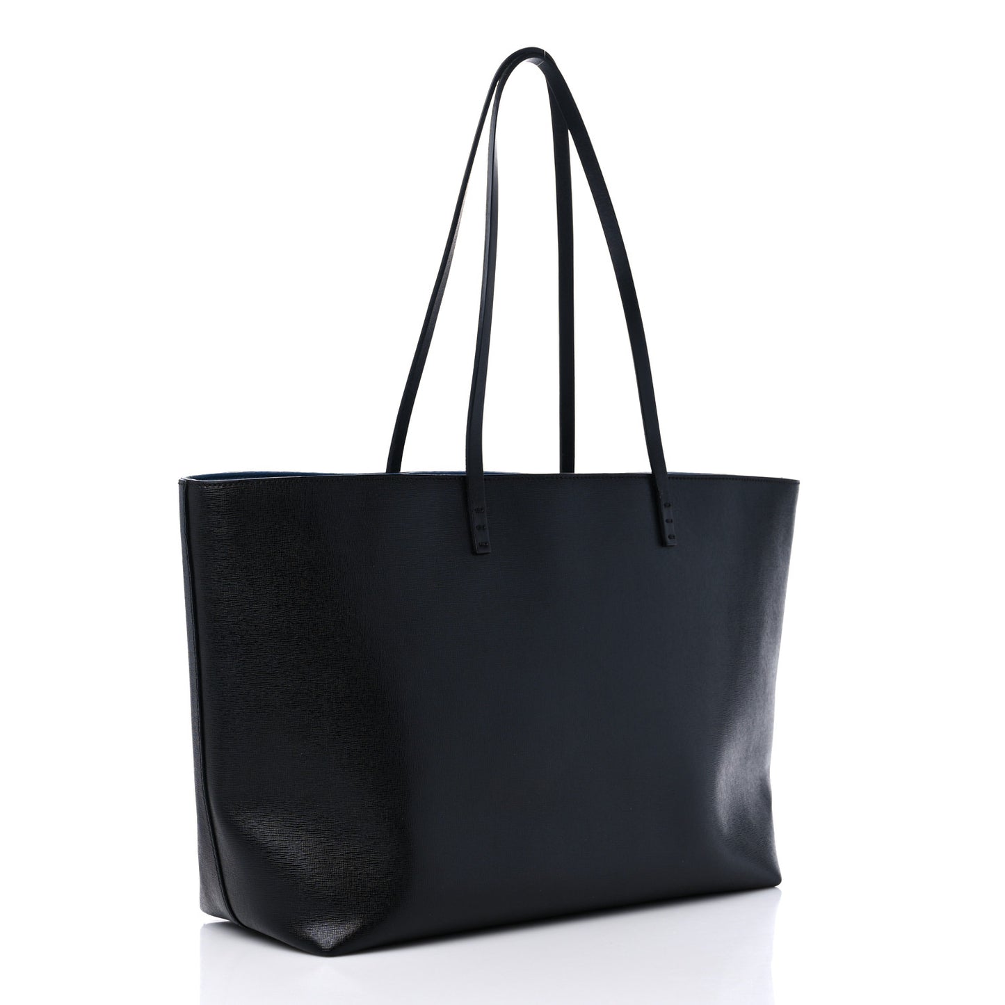 Vitello Elite Cuoio Monster Buggies Medium Roll Tote Black Multicolor Blue Cobalto