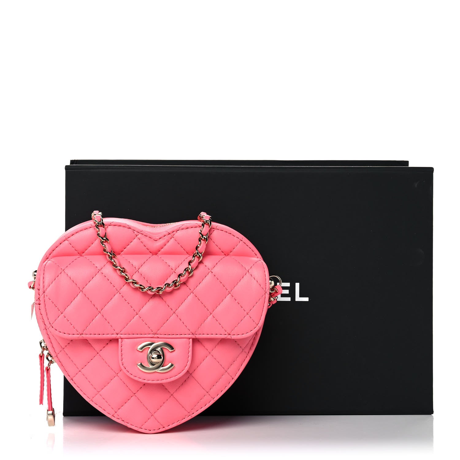 Chanel Lambskin Quilted CC In Love Heart Bag Pink 11 of 11