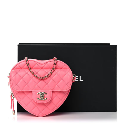 Chanel Lambskin Quilted CC In Love Heart Bag Pink 11 of 11