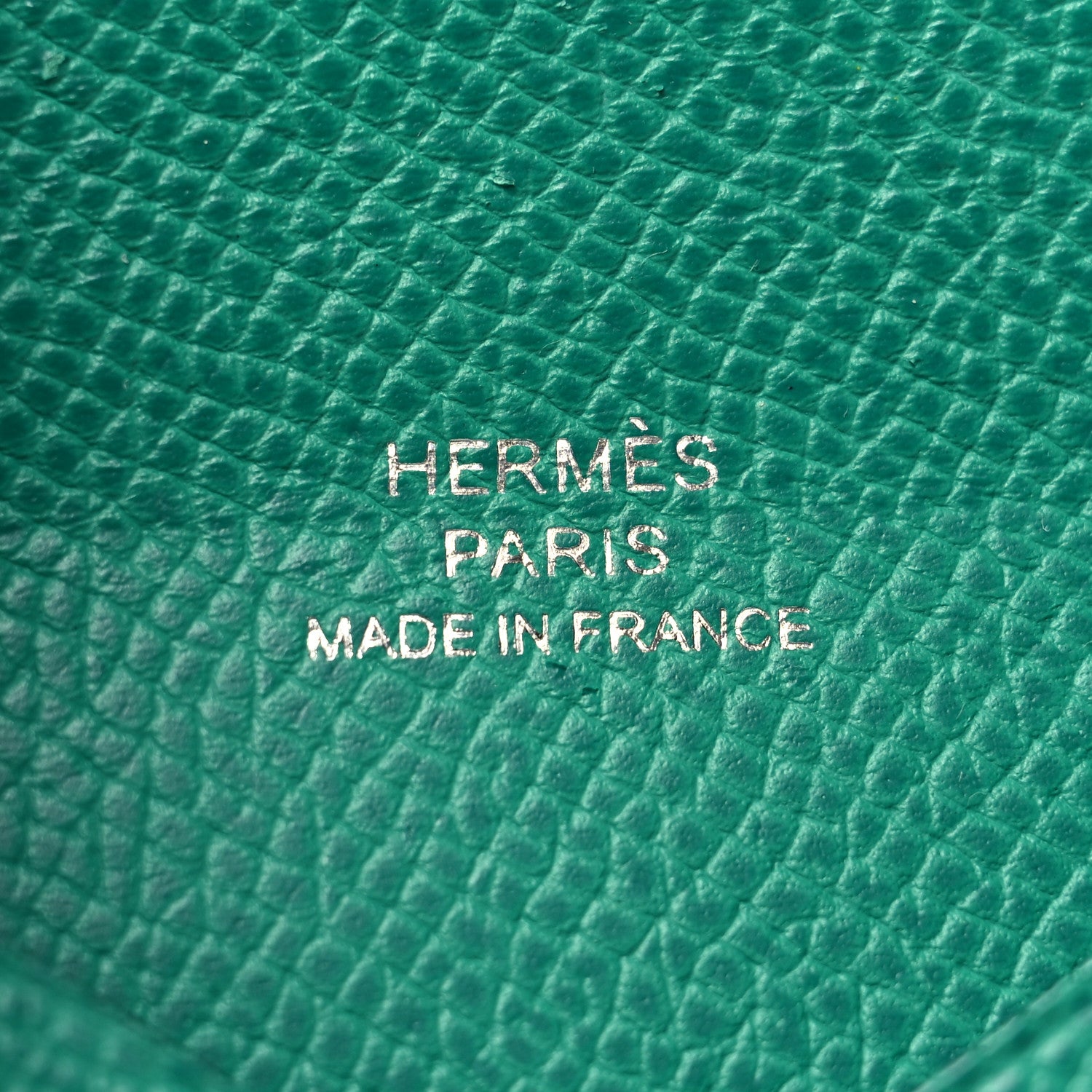 Hermes Epsom Calvi Card Case Vert Jade 8 of 10