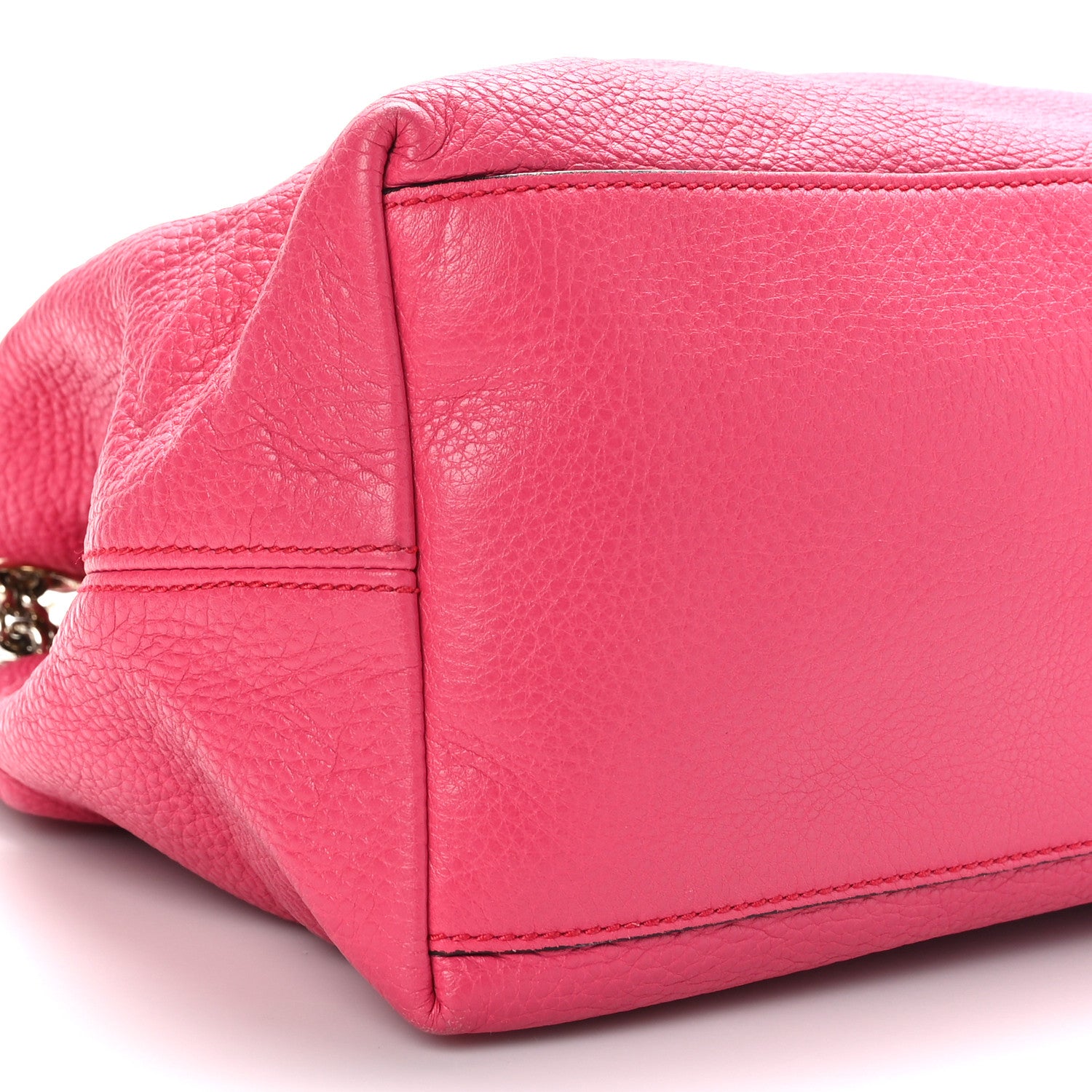 Gucci Pebbled Calfskin Medium Soho Chain Shoulder Bag Pink 8 of 9