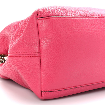 Gucci Pebbled Calfskin Medium Soho Chain Shoulder Bag Pink 8 of 9