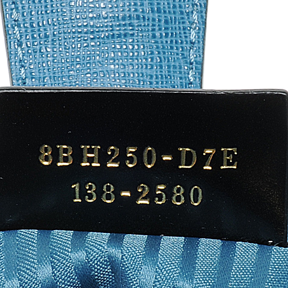 Fendi Vitello Elite Medium 2Jours Tote Turquoise 4 of 9
