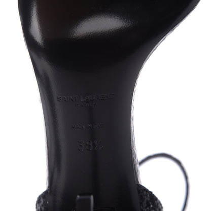 Saint Laurent Glitter Opyum 85 Sandals 38.5 Black 8 of 9