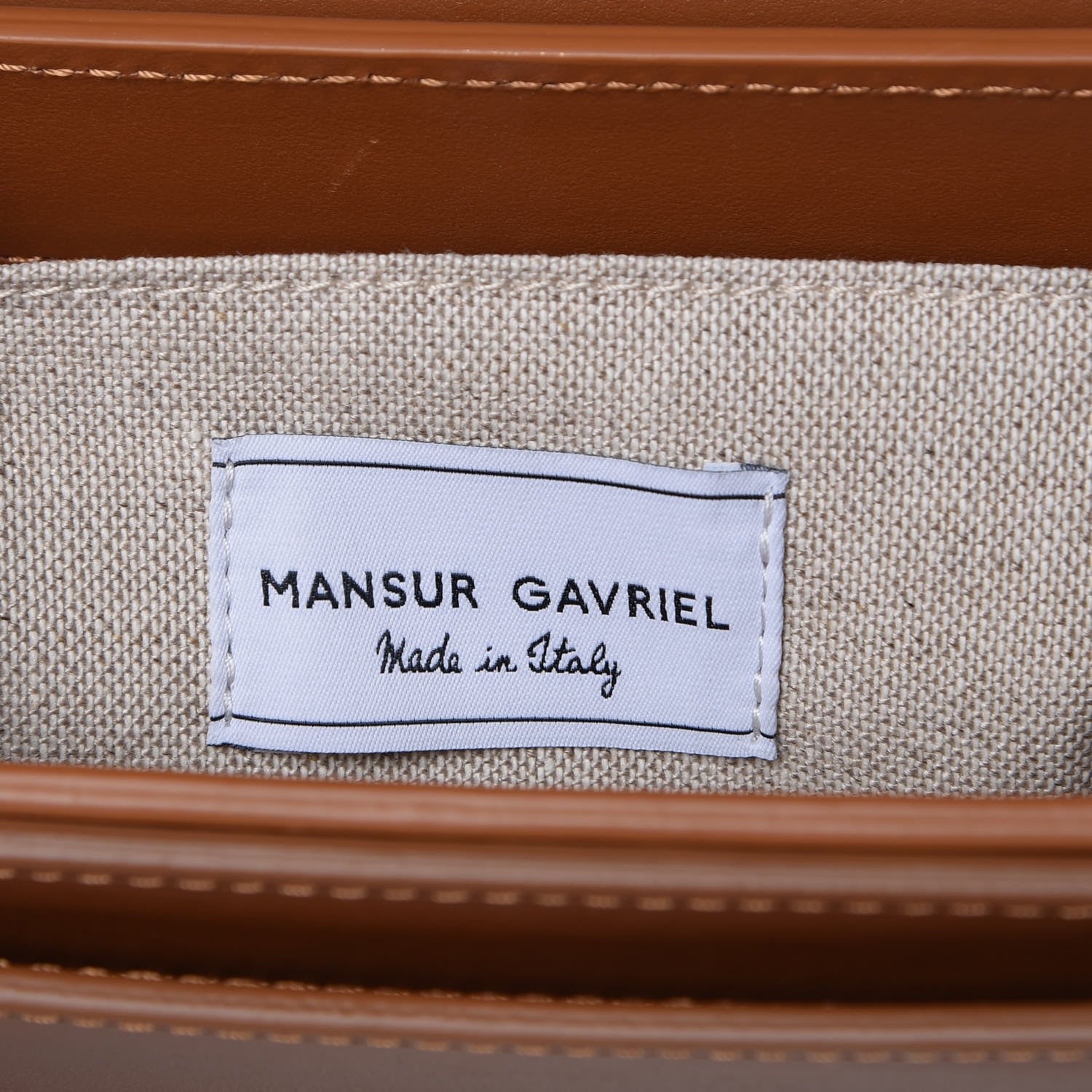 Mansur Gavriel Calfskin Envelope Flap Crossbody Bag Saddle 6 of 12
