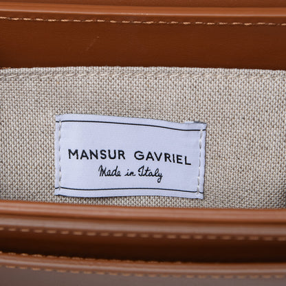 Mansur Gavriel Calfskin Envelope Flap Crossbody Bag Saddle 6 of 12