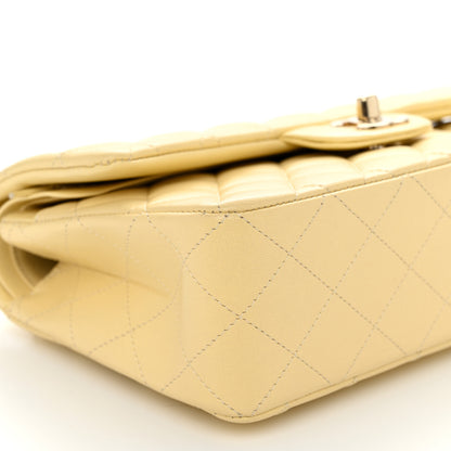 Chanel Lambskin Quilted Small Double Flap Yellow 9 of 10