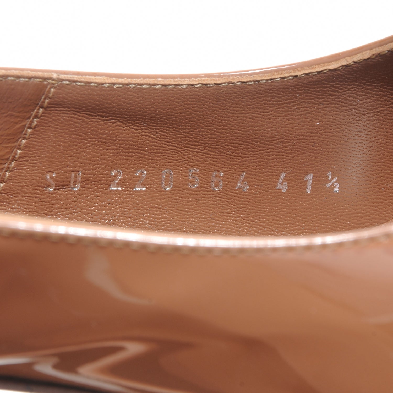 Saint Laurent Vitello Vernice Tribtoo 105 Slingback Soft Nude 41.5 6 of 7