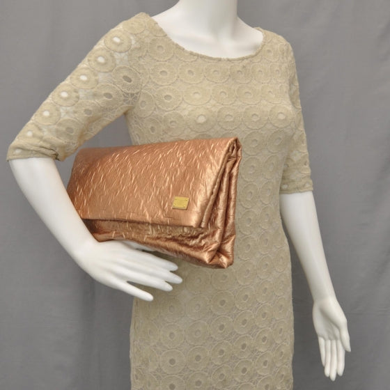 Louis Vuitton Jacquard Quilted Monogram Limelight Clutch GM Rose Gold 2 of 10