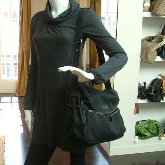 Gucci Monogram Large Diaper Bag Black 2 of 11