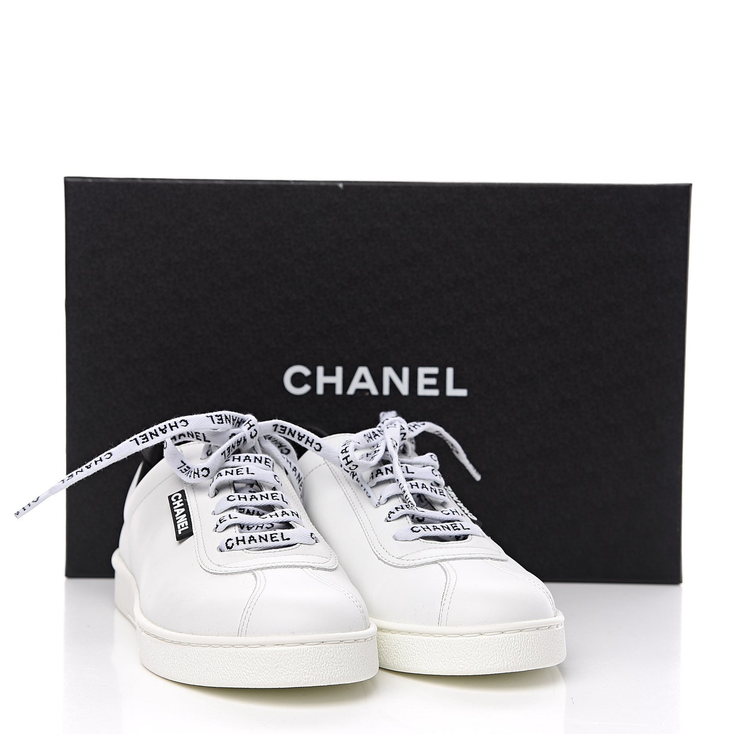 Calfskin CC Sneakers 38 White