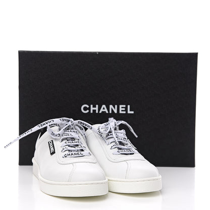 Chanel Calfskin CC Sneakers 38 White 10 of 10