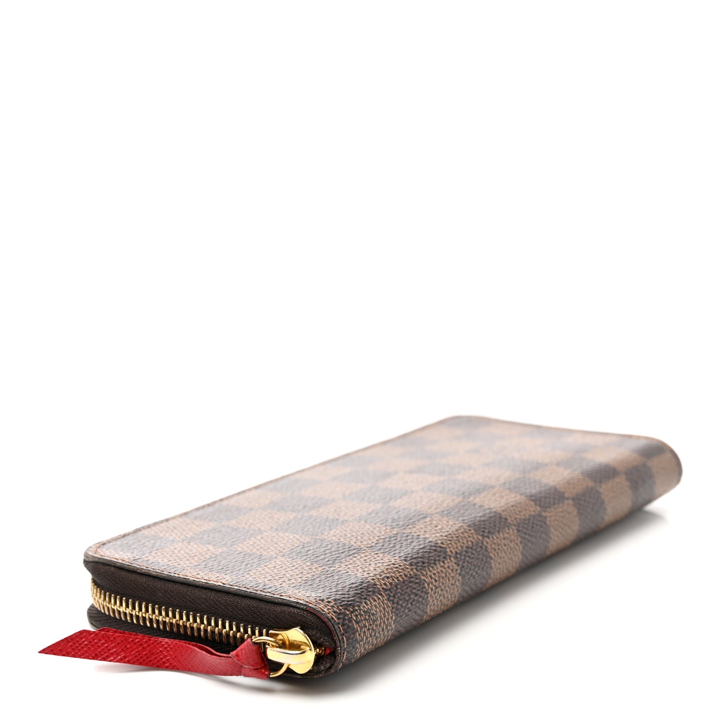 Damier Ebene Clemence Wallet Cherry