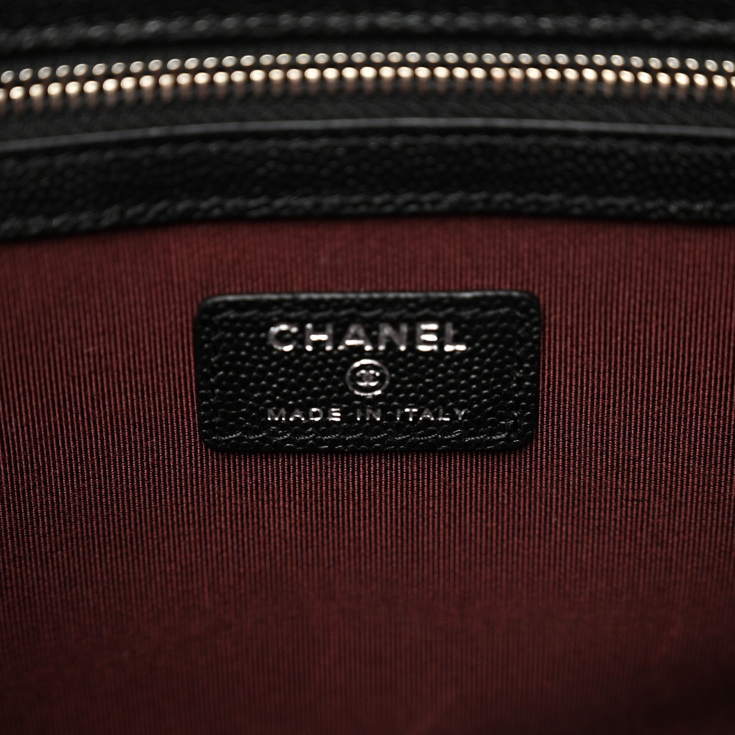 Chanel Caviar Quilted Medium Cosmetic Case Black 6 of 7