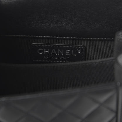 Chanel Calfskin Quilted North South Boy Flap Black 8 of 10