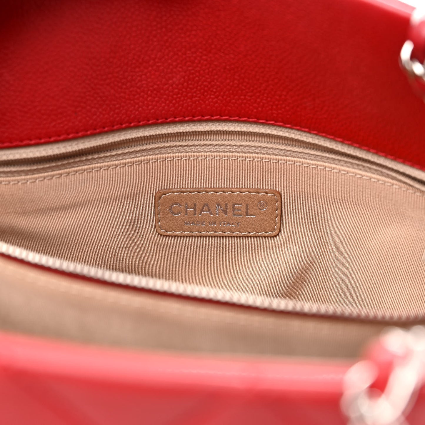 Caviar Quilted Timeless CC Soft Tote Red
