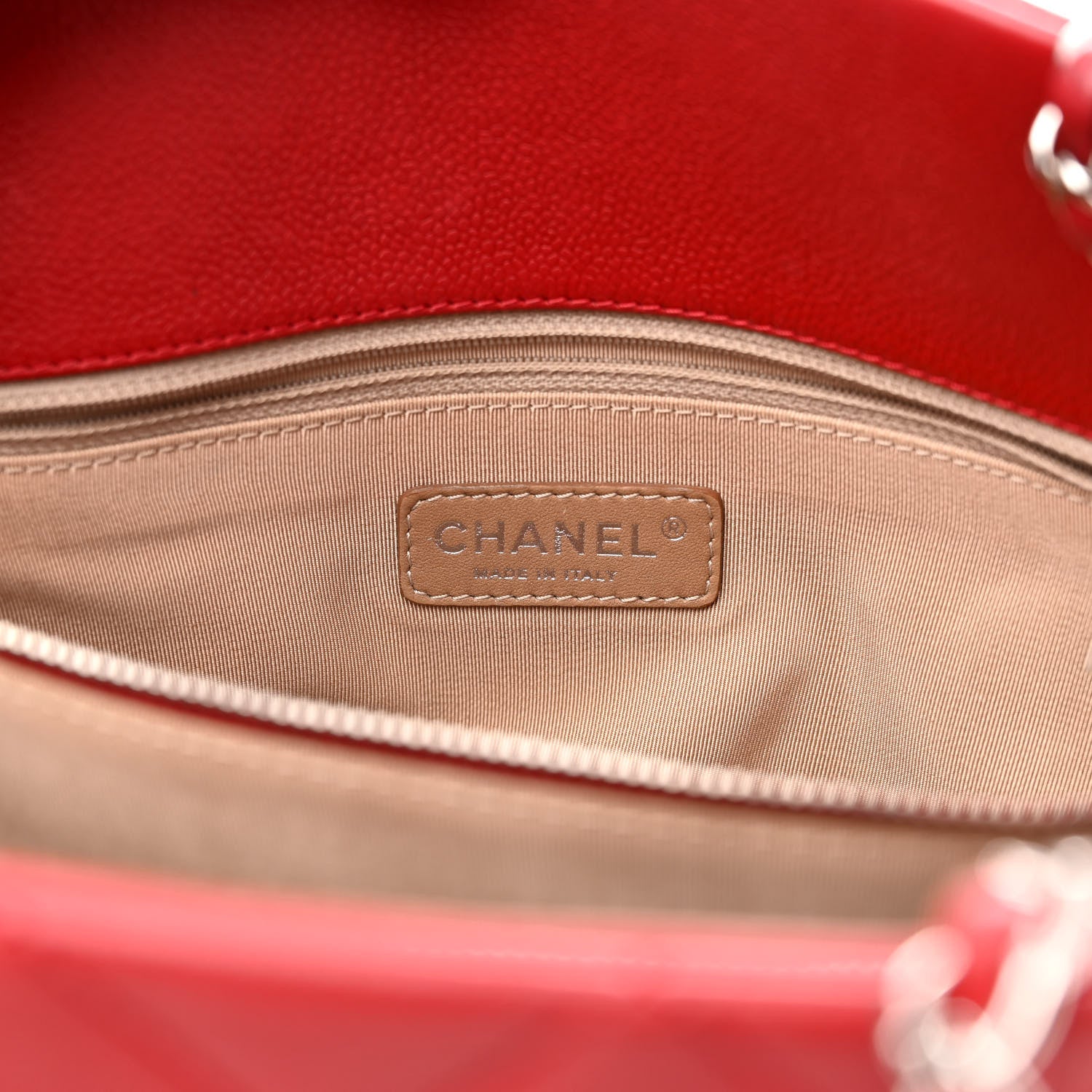 Chanel Caviar Quilted Timeless CC Soft Tote Red 8 of 16