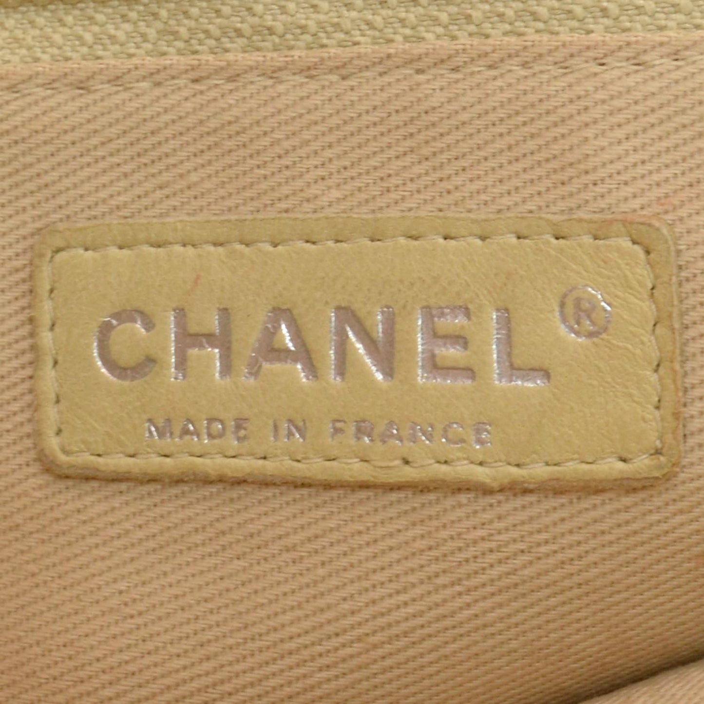Leather Mademoiselle Flap Bag Beige