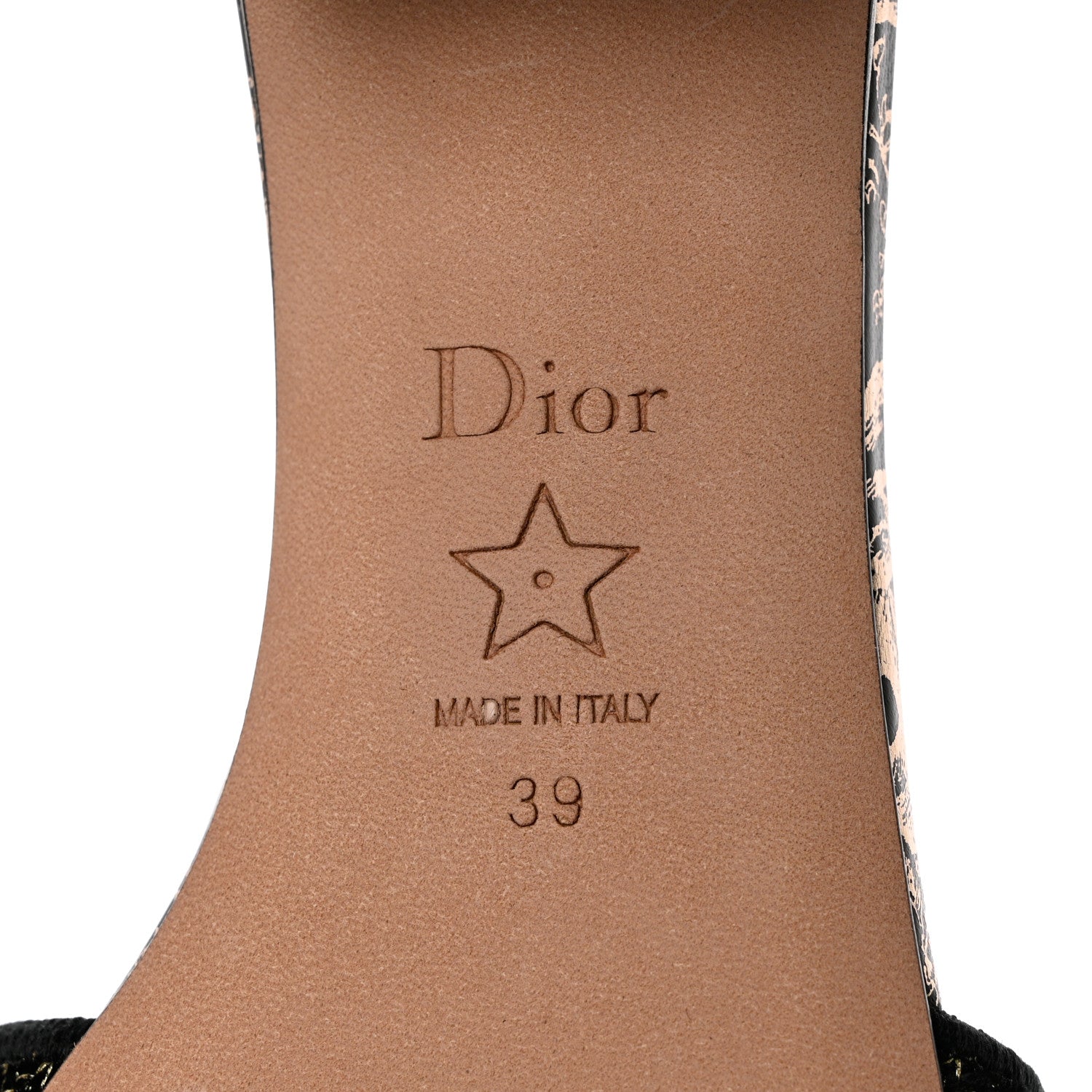 Christian Dior Canvas Lurex Embroidered Dway 40mm Slide Sandals 39 Black Gold 8 of 9