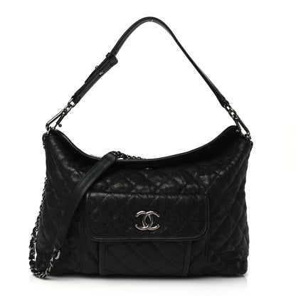 Chanel Caviar Quilted French Riviera Hobo Black 1 of 9