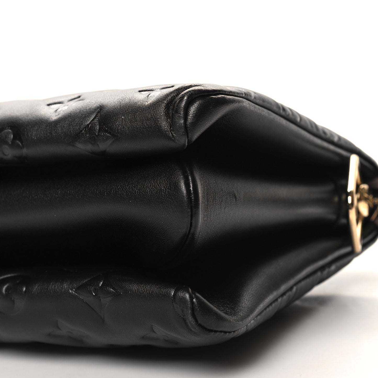 Lambskin Embossed Monogram Coussin PM Black