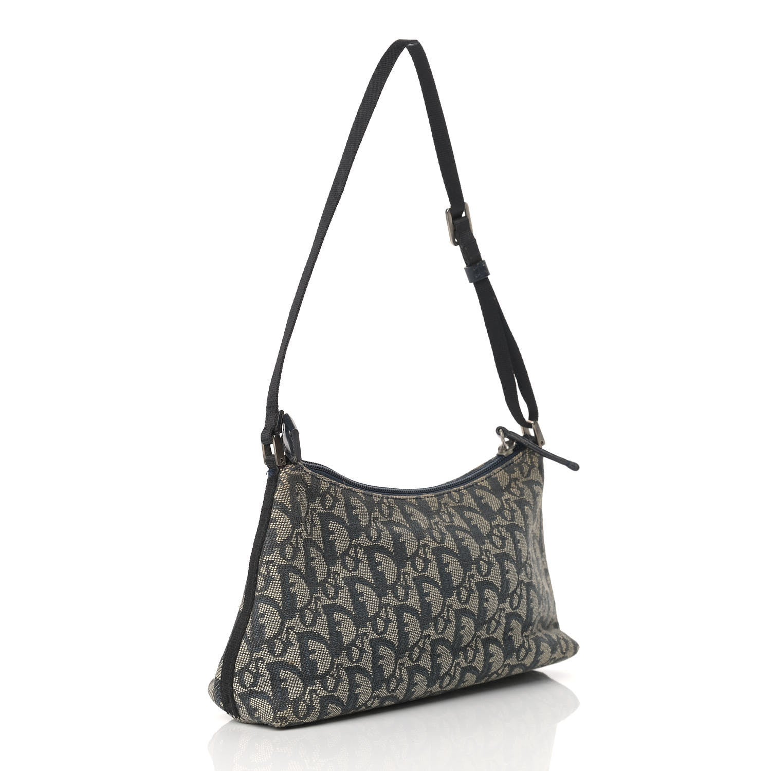 Christian Dior Monogram Shoulder Bag Pochette Blue 2 of 10