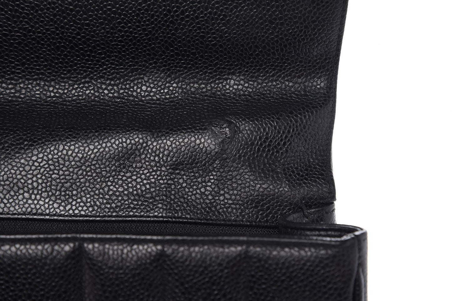Caviar Vertical Quilted Kelly Flap Bag Black