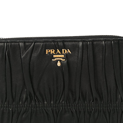 Prada Nappa Gaufre Zip Around Wallet Black 7 of 23