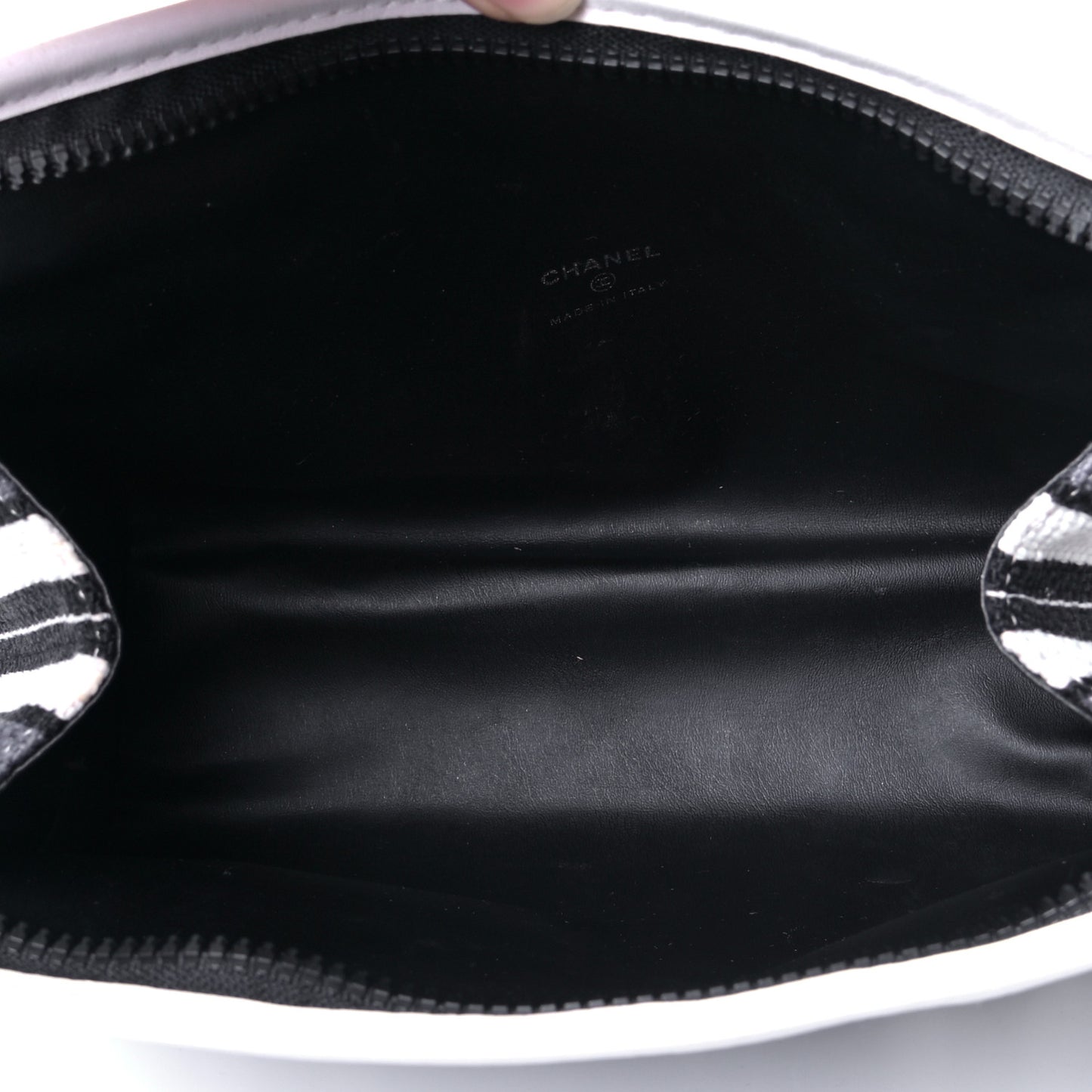 Toile Striped Cosmetic Case Navy