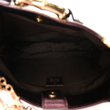 Gucci Monogram Bamboo Chain Tom Ford Shoulder Bag Metallic Purple 5 of 9