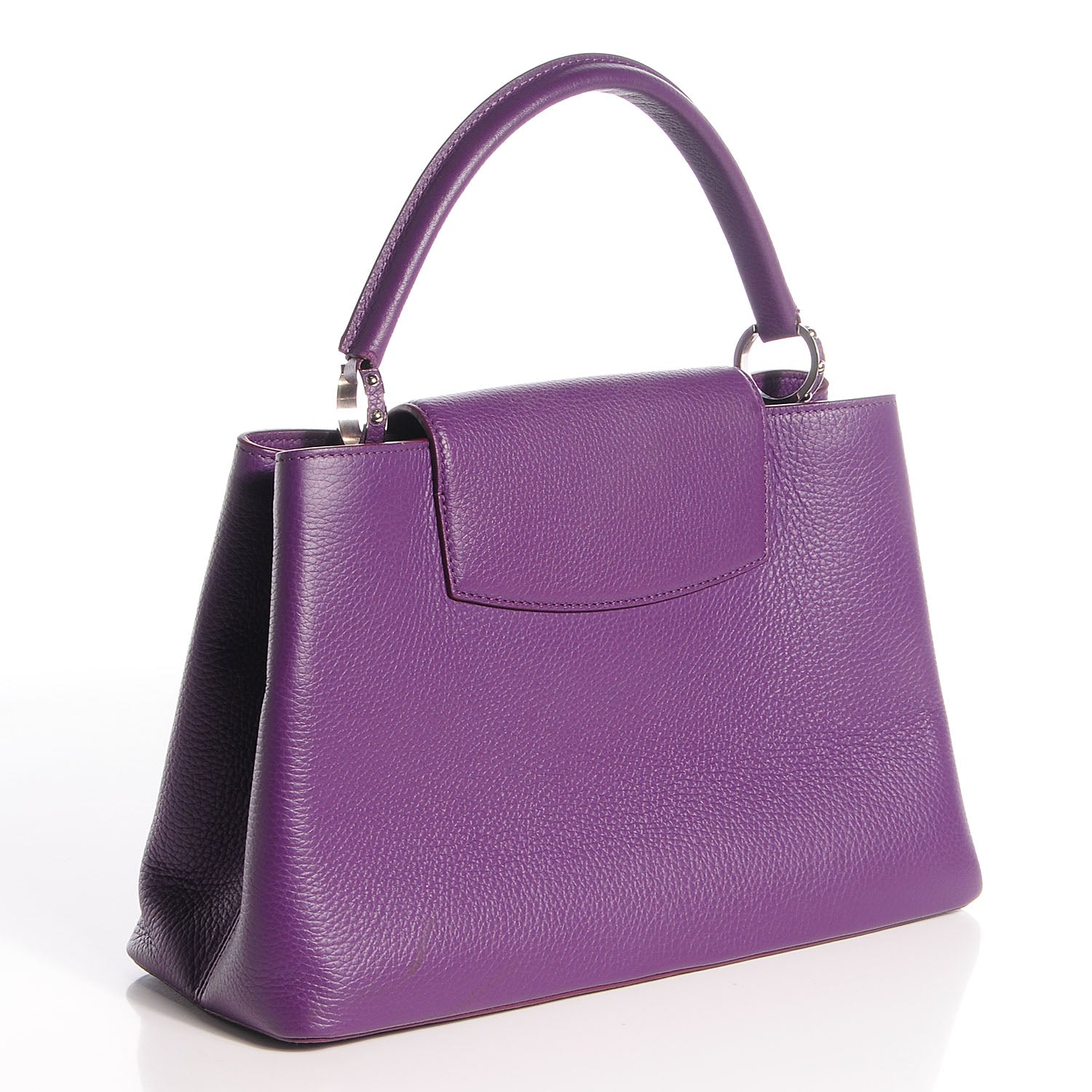Louis Vuitton Taurillon Capucines MM Violet 3 of 8