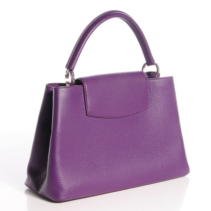 Louis Vuitton Taurillon Capucines MM Violet 3 of 8