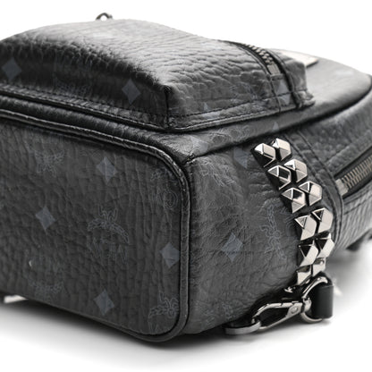 MCM Visetos Side Stud X-Mini Stark Bebe Boo Backpack Black 10 of 13