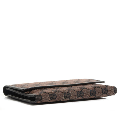 Gucci Monogram Denim Signature Continental Wallet Brown 4 of 8