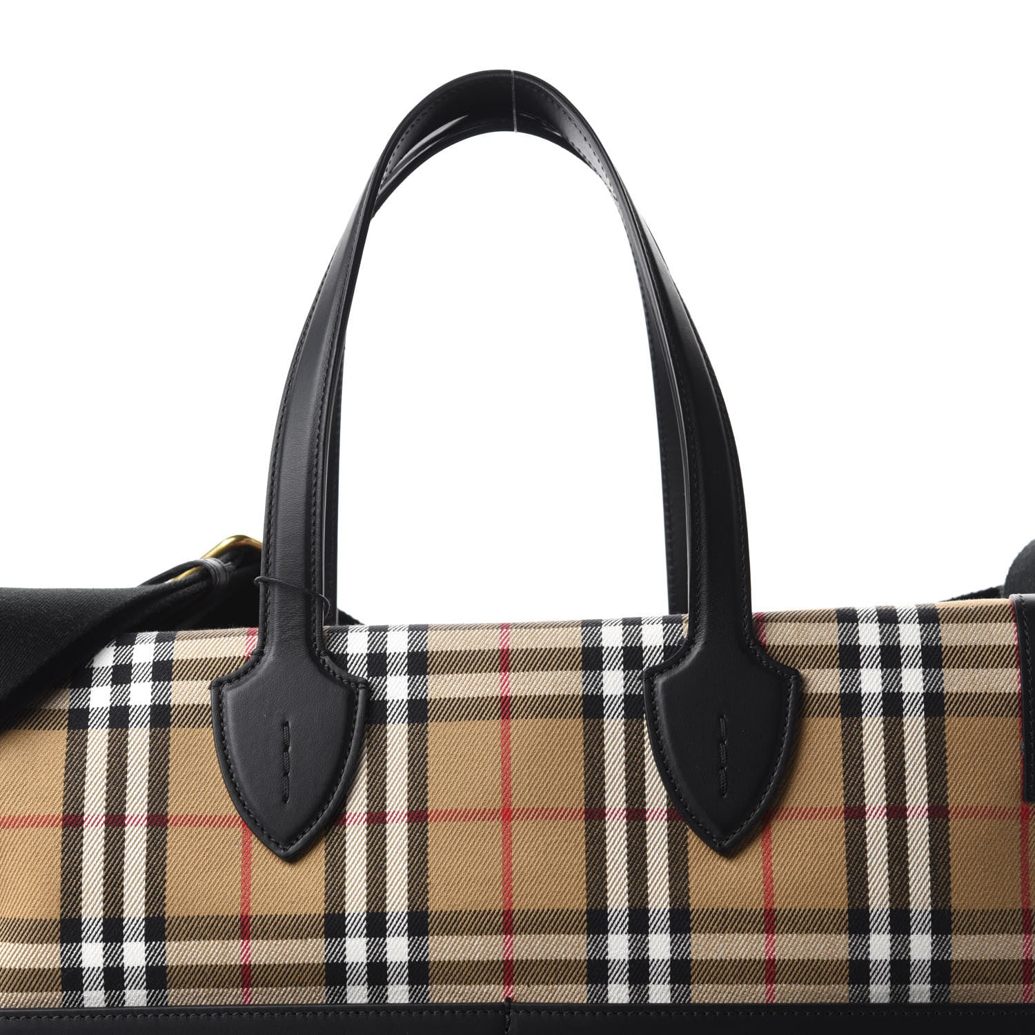 Burberry Calfskin Vintage Check Kingswood Achly Diaper Bag Black 12 of 12