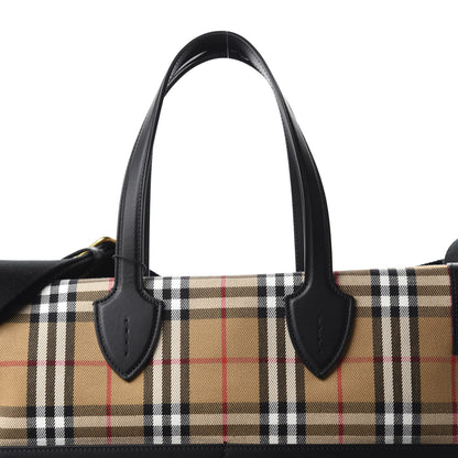 Burberry Calfskin Vintage Check Kingswood Achly Diaper Bag Black 12 of 12