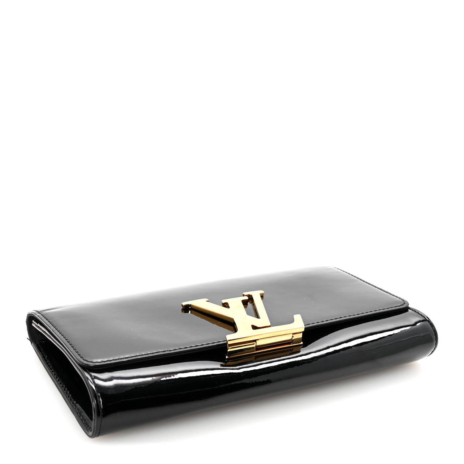 Louis Vuitton Patent Neo Sobe Louise EW Clutch Black 4 of 7