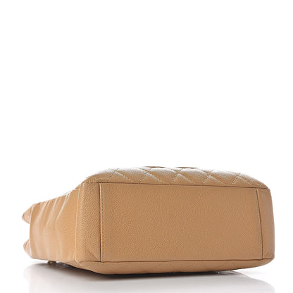 Chanel Caviar Quilted Petit Shopping Tote PST Beige 4 of 20