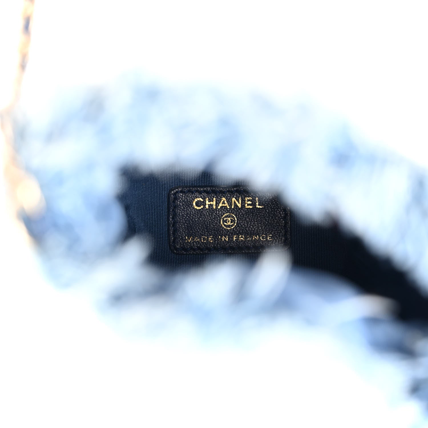 Chanel Denim Quilted Mood Mini Bucket With Chain Blue Multicolor 6 of 10