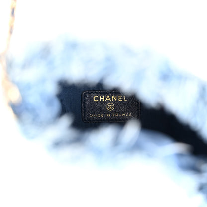 Chanel Denim Quilted Mood Mini Bucket With Chain Blue Multicolor 6 of 10