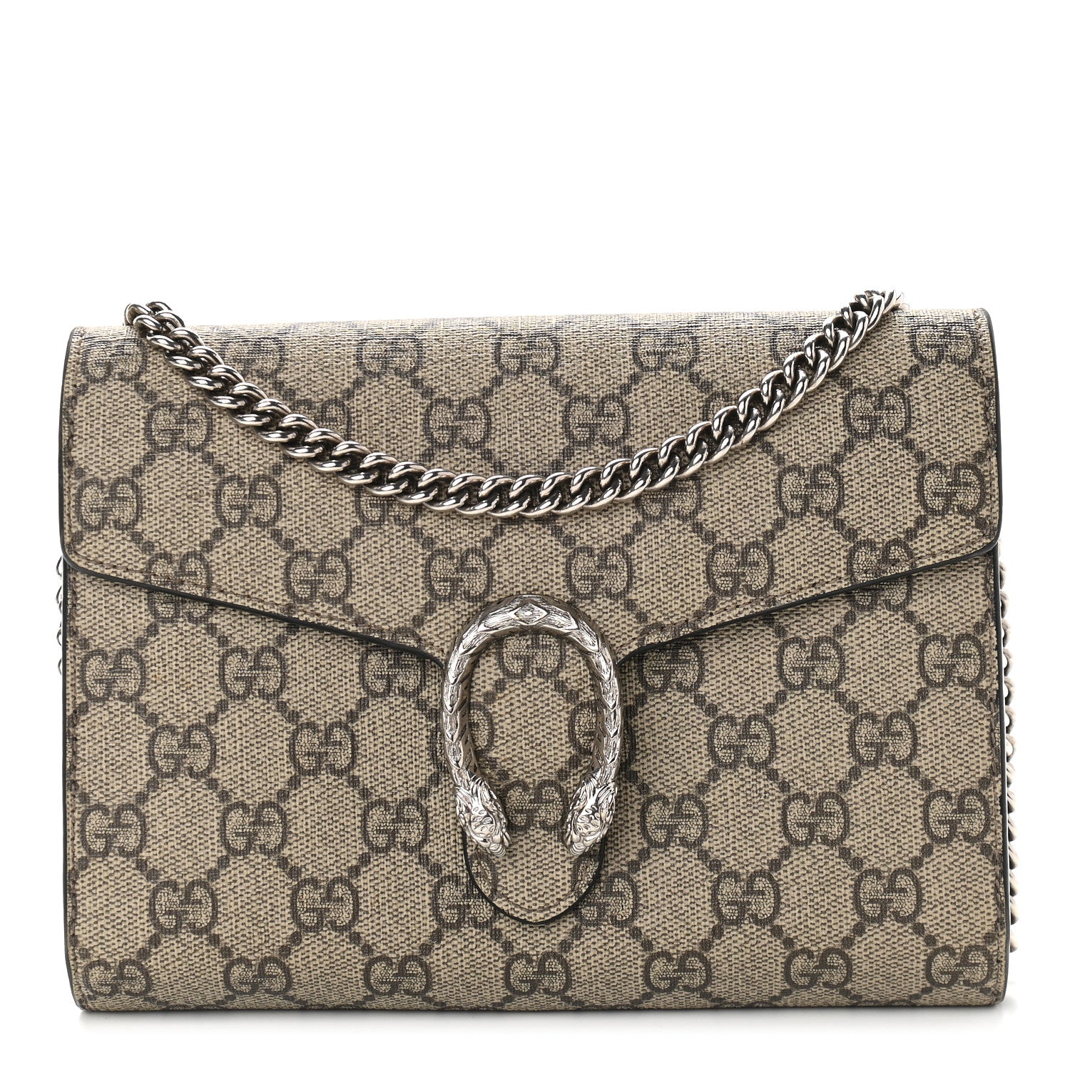 Gucci GG Supreme Monogram Mini Dionysus Chain Wallet Beige Black 1 of 9