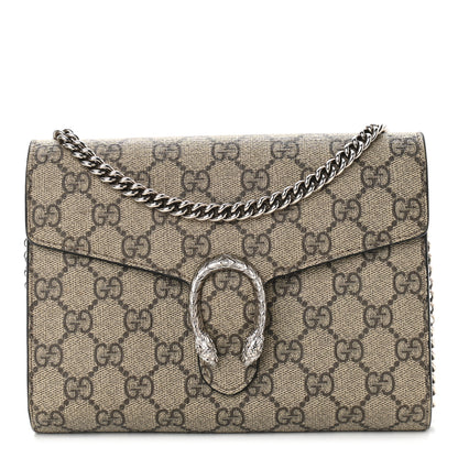 Gucci GG Supreme Monogram Mini Dionysus Chain Wallet Beige Black 1 of 9