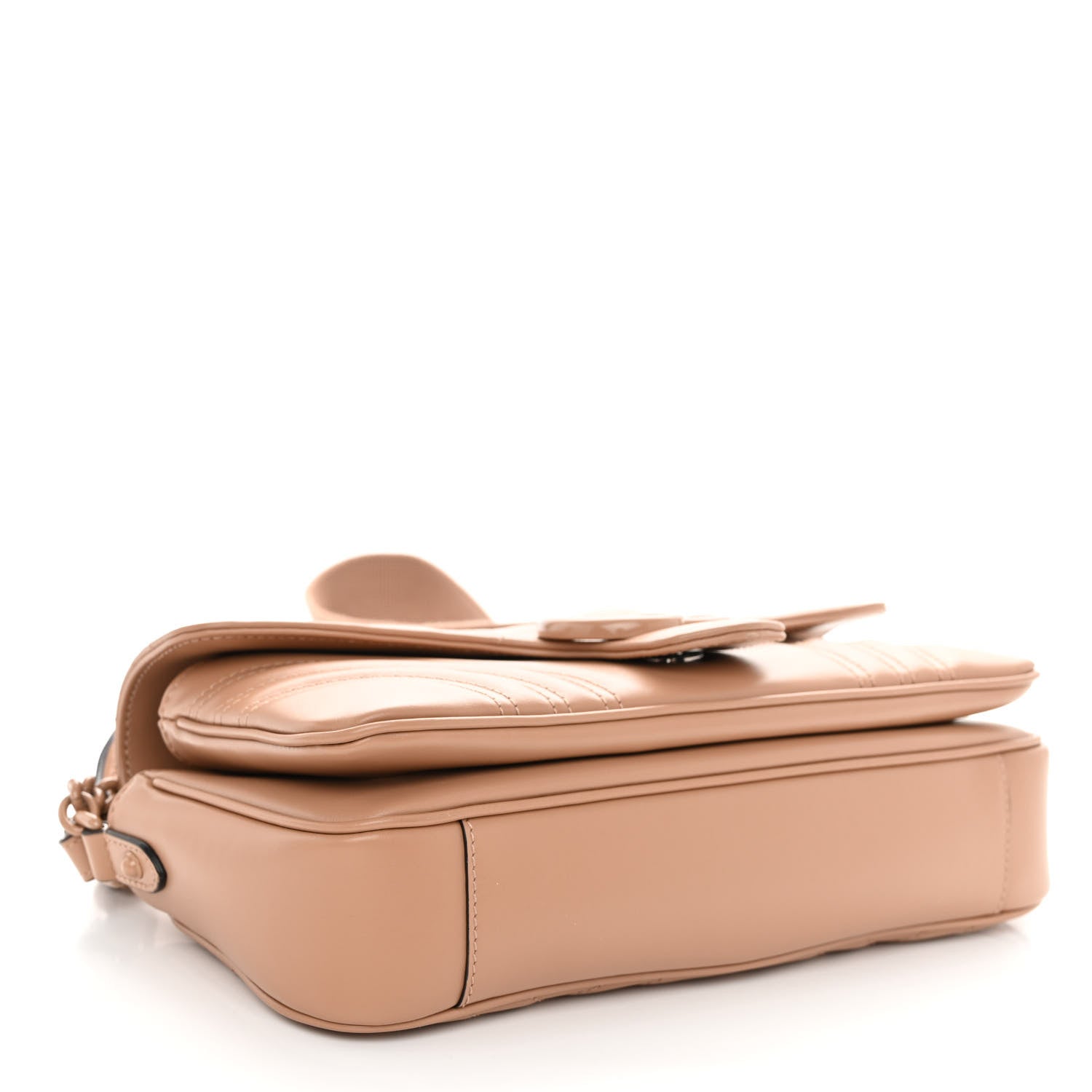 Gucci Calfskin Matelasse Monochrome GG Marmont Crossbody Shoulder Bag Camelia Winter Rose 4 of 9