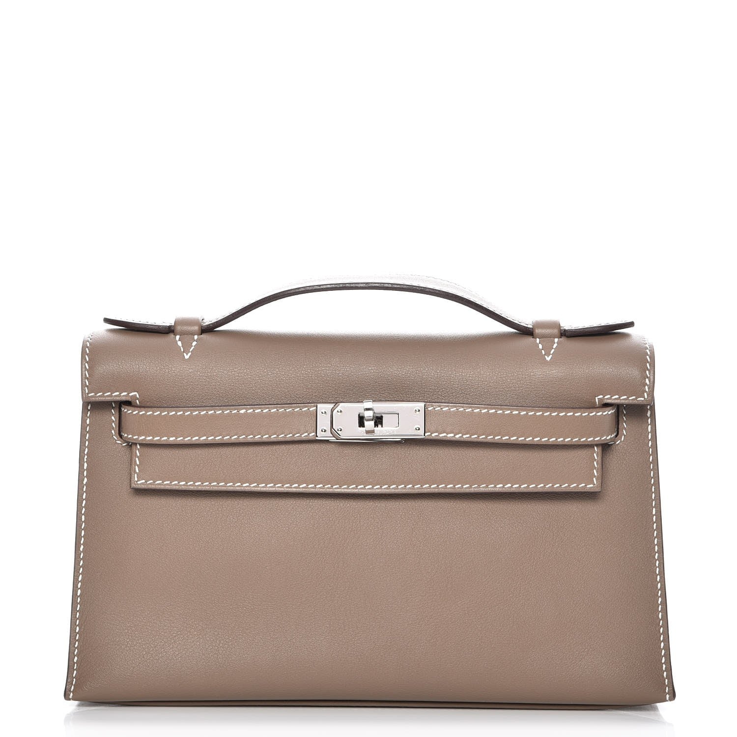 Hermes Swift Kelly Pochette Clutch Etoupe 1 of 20