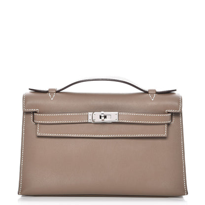 Hermes Swift Kelly Pochette Clutch Etoupe 1 of 20