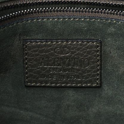 Valentino Garavani Pebbled Calfskin Rockstud Messenger Green 6 of 9