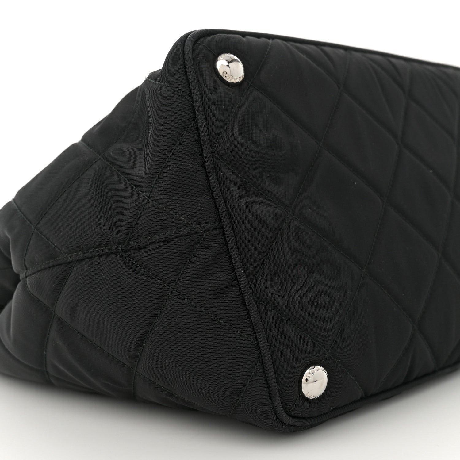 Prada Nylon Tessuto Impuntu Quilted Tote Black 9 of 10
