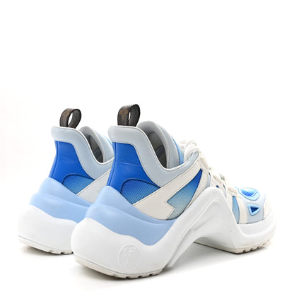 Louis Vuitton Calfskin LV Archlight Gradient Sneakers 38 Light Blue 5 of 9