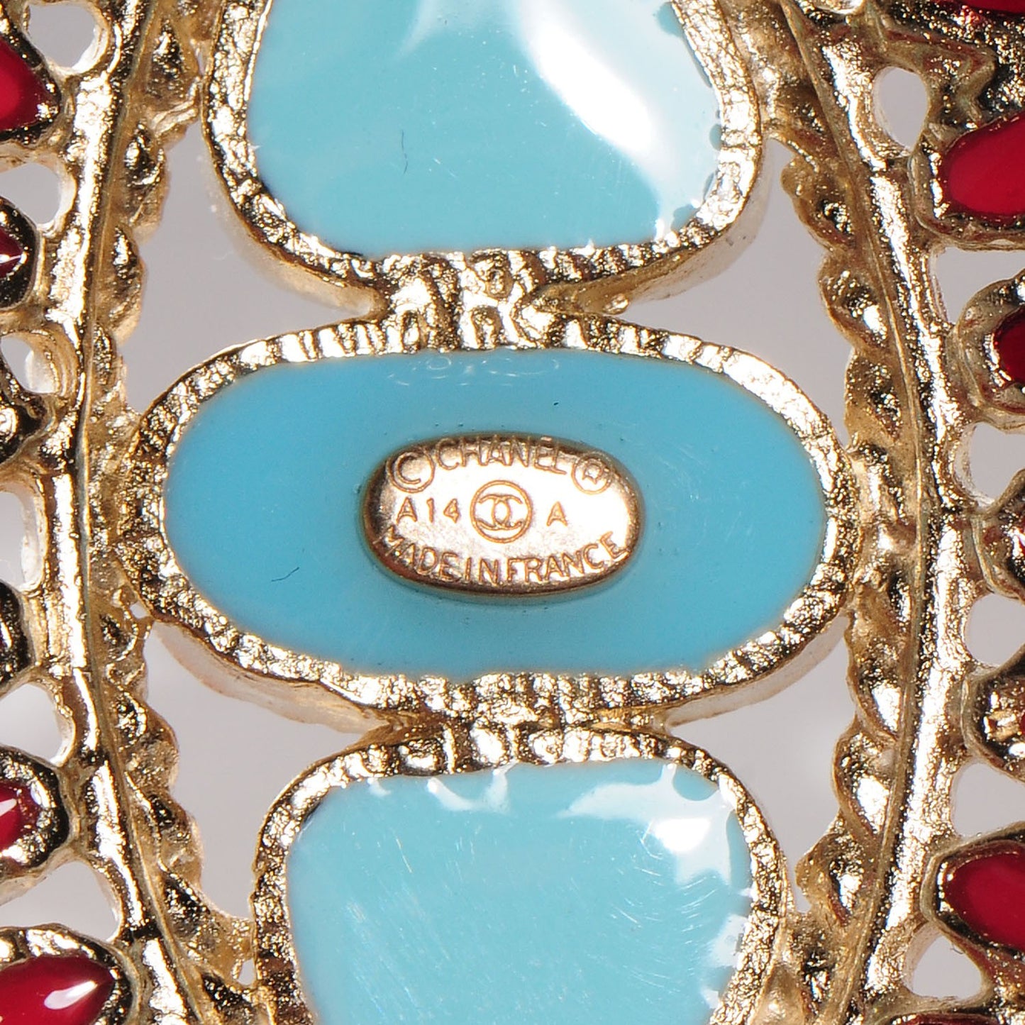 Turquoise Stone Oval Brooch