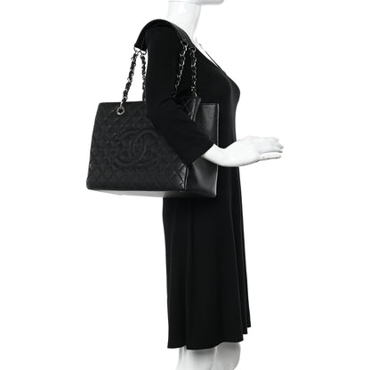 Chanel Caviar Quilted Grand Shopping Tote GST Black 2 of 12